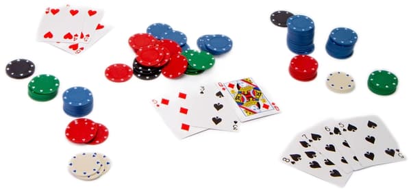 TEXAS Hold'em Poker Set m Duk för Poker/Black Jack