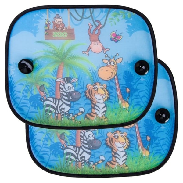 2-Pack Zoo Tema Solskydd m Sugkoppar.