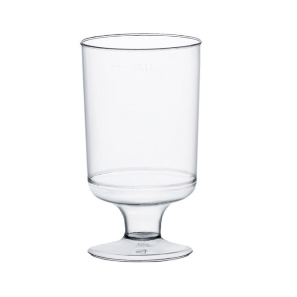 20-pak genanvendelige klare plast vinglas 100ML