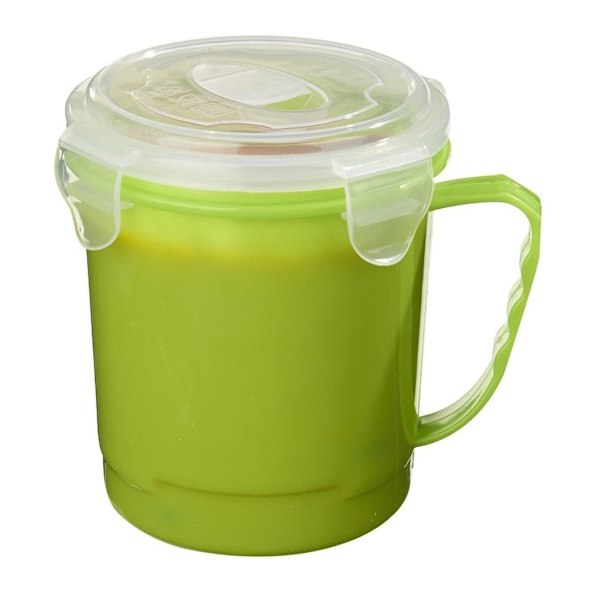 Soppmugg Mikrovågsugn m Handtag, Lock o Ventilationslock Green
