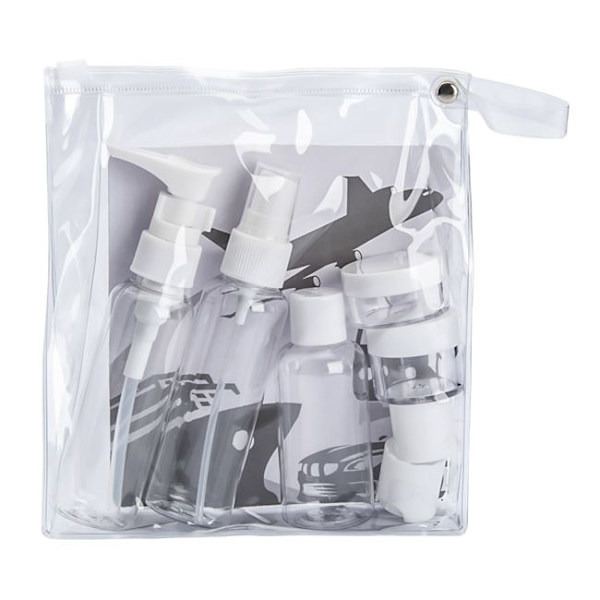 7-pack Travel bottles and containers Transparent