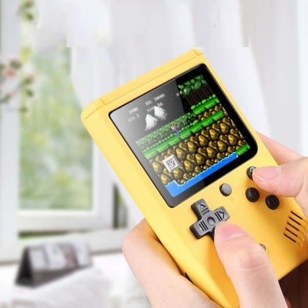 Gameboy Håndholdt Indbygget 500 Retro Spil. Genopladelig Yellow