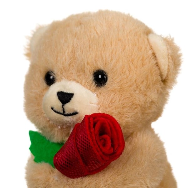 Teddybjörn m Röd Ros o Hjärta på Tassen 15cm! Alla hjärtans dag