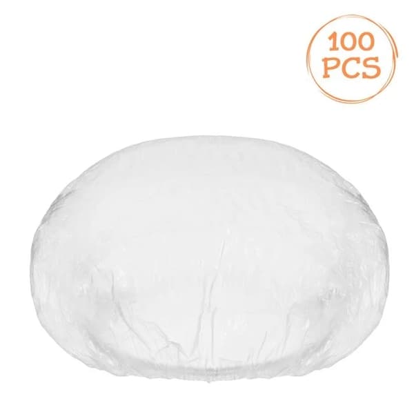 100 Engångs Pack Vattentätt Duschmössa / Badmössa m Resårband