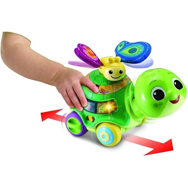 Vtech 2 In 1 Push & Discover Turtle. Fr 12 - 36mån Multicolor