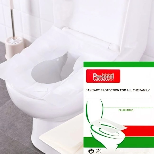 60ST Toalettöverdrag i Nedbrytbart Papper.