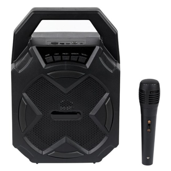 Bärbar Karaoke Bluetooth Högtalare m Inbyggd Batteri o Mikrofon
