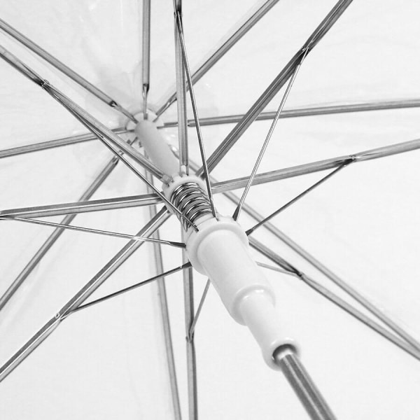 Läpinäkyvä kupolisateenvarjo kirkkaasta pvc-muovista