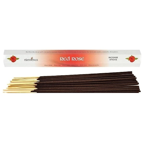 1-Pack Elements Red Rose Rökelsestickor . Ca 20st Rökelsestickor