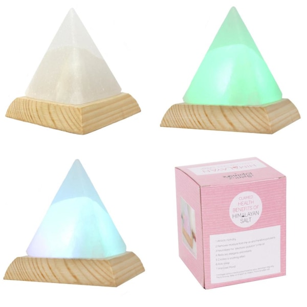 Himalaya Pyramid Usb Salt Crystal Color Change LED lamppu