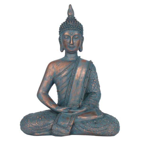 Sittande Buddha / Blå Höjd ca 28cm