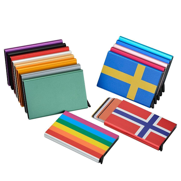 Pride Korthållare med RFID-skydd . Pop-up . 15 Olika Färger