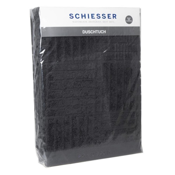 SCHIESSER 4-pack håndklædesæt med høj sugeevne i antracit