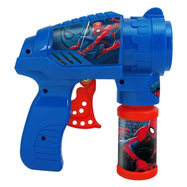 Spiderman batterifri boblepistol - skyder sæbebobler