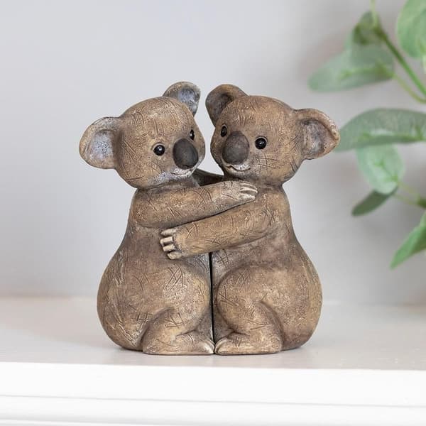 Koala Par Prydnad placeras ihop eller separat Brown