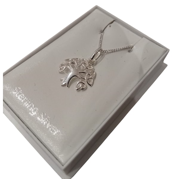 Tree of Life Hänge m Kedja i Äkta Silver