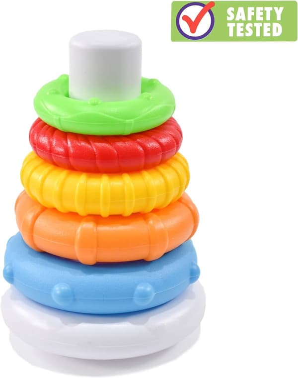 Flerfärgad Ringpyramid - Stapelleksak. 6mån+ Multicolor