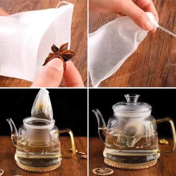 100st Tomma Tepåsar för Löste - Teabags