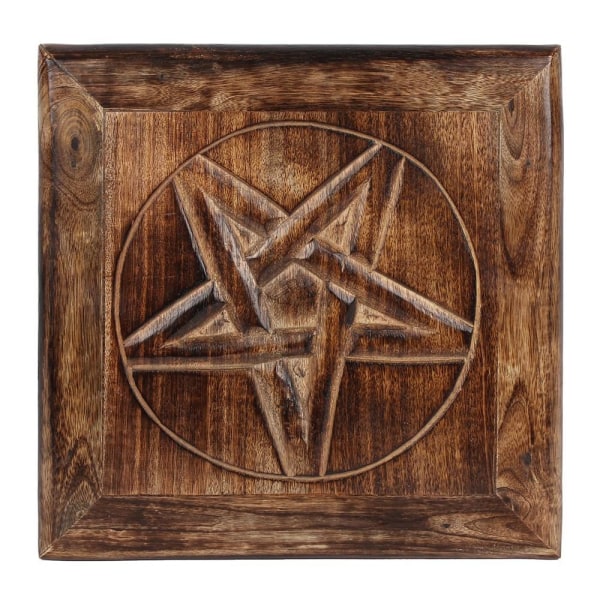 large pentagram altare bord i trä