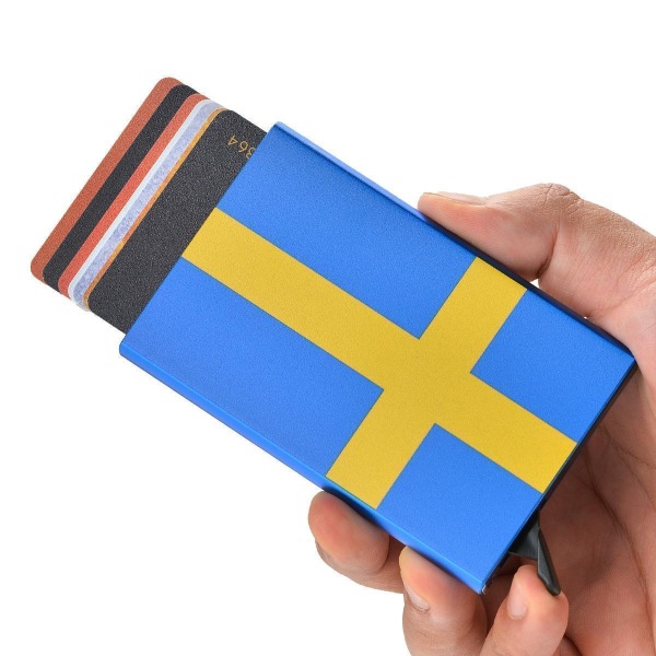 2 kpl Pop Up -korttikotelo. Ruotsin lippu tai oranssi 1st Orange + 1st Sverige Flagga