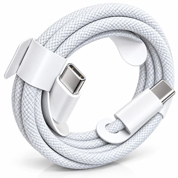 USB-C Kabel 1m Flätat – 60W Snabbladdning, Ren Koppar, För iPhone 18