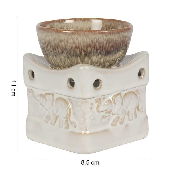 Keramisk Oljebrännare med Elefant design