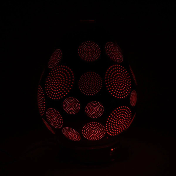 Silver Humidifier 3D Firework Aroma lamppu LED-valo.