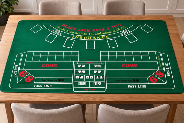 Pokerduk Casino – Blackjack & Craps – Välj Storlek 60*90CM