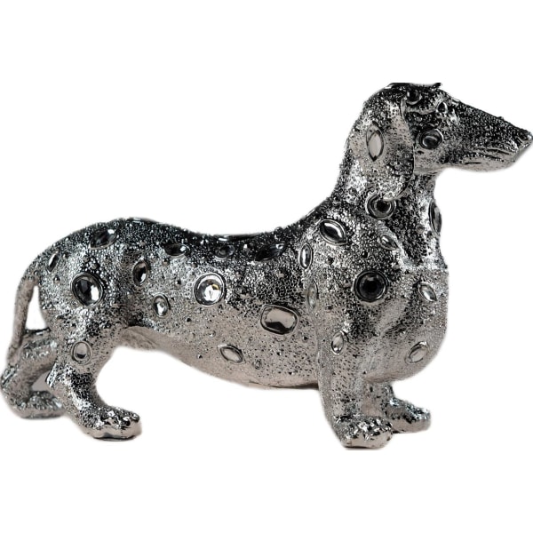 Dekorativt ornament til hund med diamanteffekt
