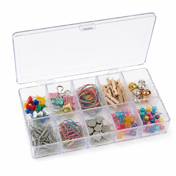 Förvaringsbox m 10 Fack – Perfekt för Kontor, Hobby & Smycken Grön