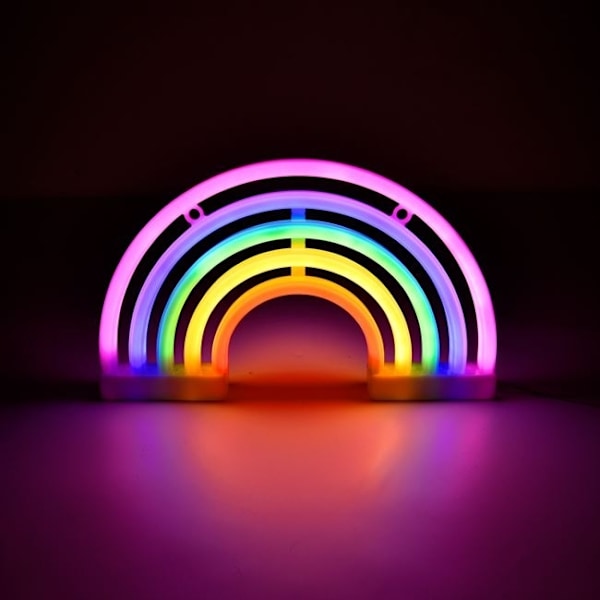 Regnbåge Usb Led Neon Nattlampa . 30x18cm