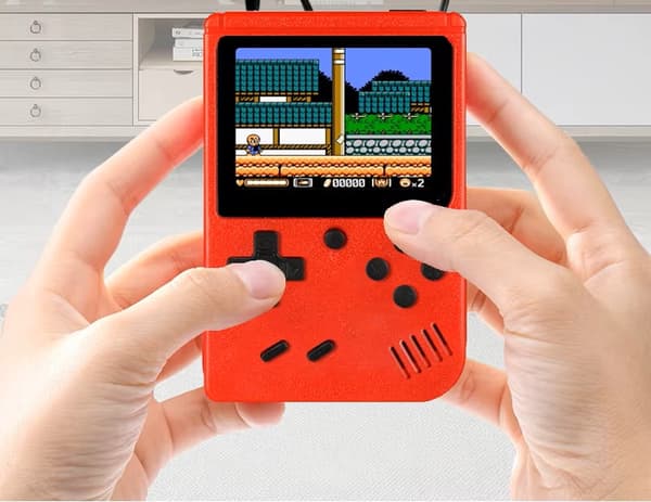 400 Inbyggda Retro Spel Gameboy Handspel. Laddningsbar Blue