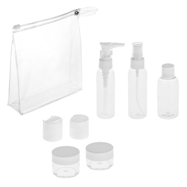 7-pack Travel bottles and containers Transparent