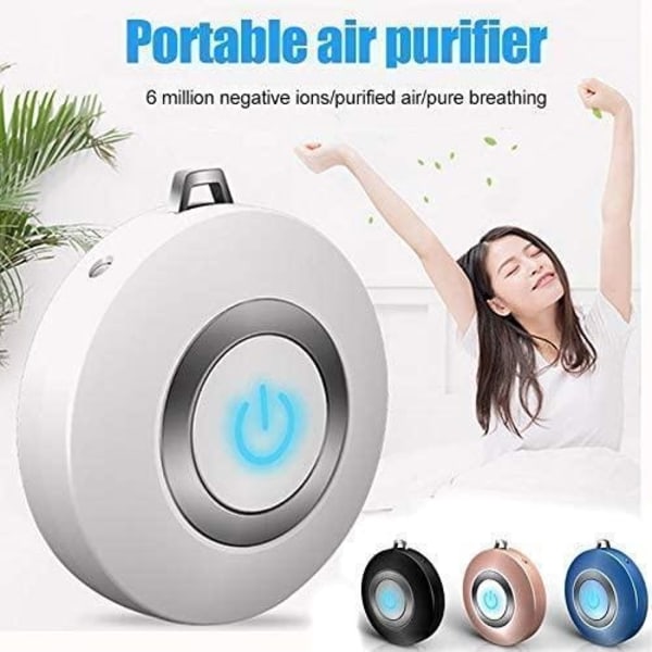 PM2.5  Laddningsbar Air Purifier Halsband - 48tim/laddning White