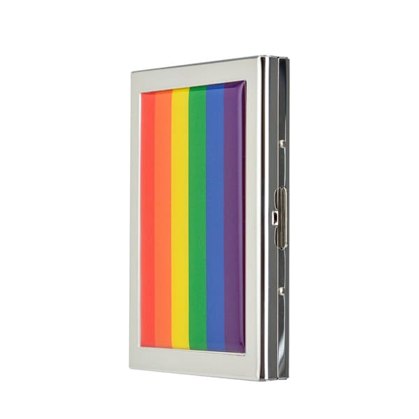 Pride Exklusiv Korthållare . Rostfritt RFID multifärg