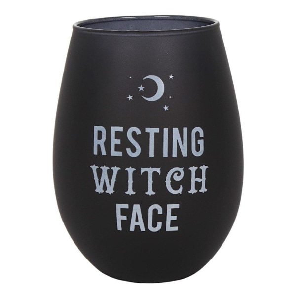 Vinglas RESTING WITCH FACE m förpackning Svart