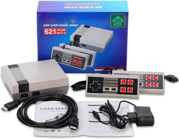 Tv-spelkonsol m Digital HDMI anslutning o 621 Retro Spel