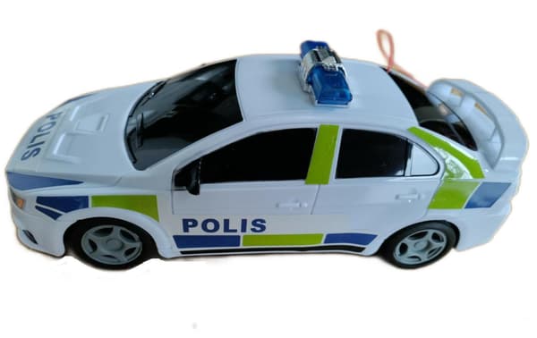 22cm Radiostyrd Polisbil . Fr 3år