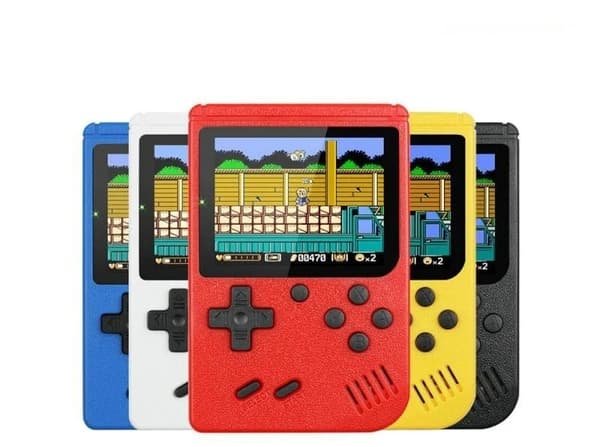 400 Inbyggda Retro Spel Gameboy Handspel. Laddningsbar Grön