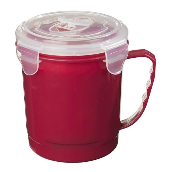 Soppmugg Mikrovågsugn m Handtag, Lock o Ventilationslock Blue