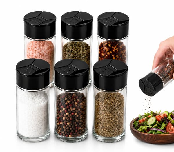6-Pack Salt/Kryddburk 65 ml. Perfekt för Salt, Peppar & Kryddor
