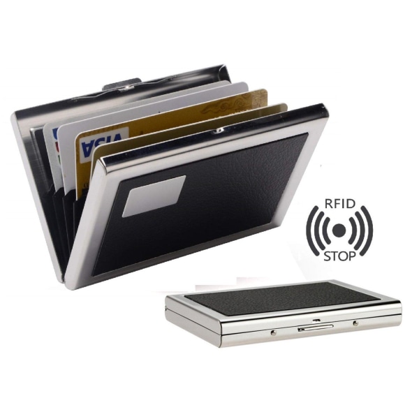 Kortholder / Lommebok - Rfid Safe - Rustfritt stål Purple