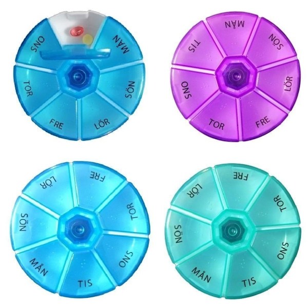 PILLERASK . DOSERINGSASK /MEDICINASK för 1 Veckor Doserings Blue