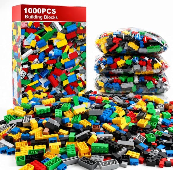 Byggklossar Stor Pack. 1000 delar multifärg