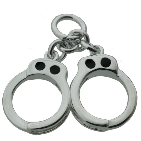 Äkta 925 Sterling Handbojor Halsband. Alla hjärtans dag