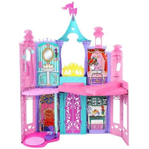 90cm Sparkle Girlz Fairytale Castle med møbler og 29cm dukke