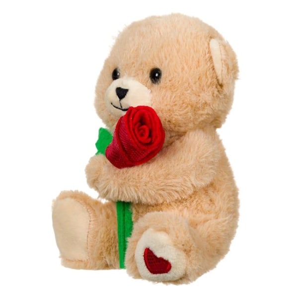 Teddybjörn m Röd Ros o Hjärta på Tassen 15cm! Alla hjärtans dag