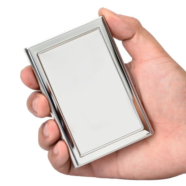 SilverGlas Exklusiv stål Korthållare / Plånbok - RFID Säker Silverglas