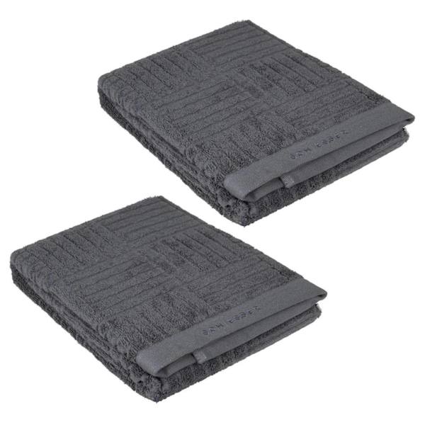 SCHIESSER 4-Pack Handduksset m Hög Uppsugningsförmåga i Antracit