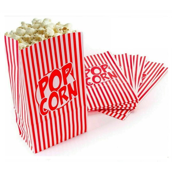 24-pak Popcorn tasker, tasker til børnefest popcorn